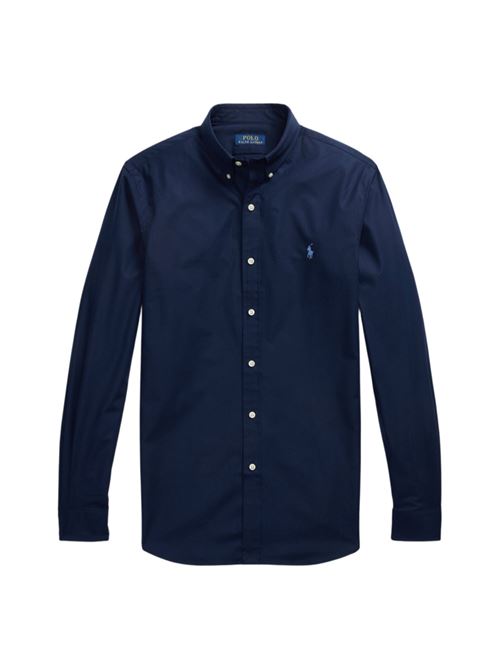 Camicia da uomo in  popelin stretch, colore newport navy POLO RALPH LAUREN | 710928254001